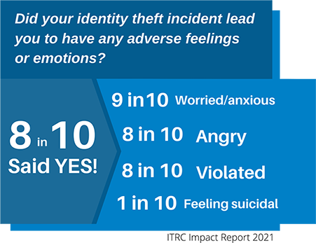 Chart of survey of the effects of identity theft